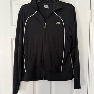 Nike Black and White Zip-Up Jacket